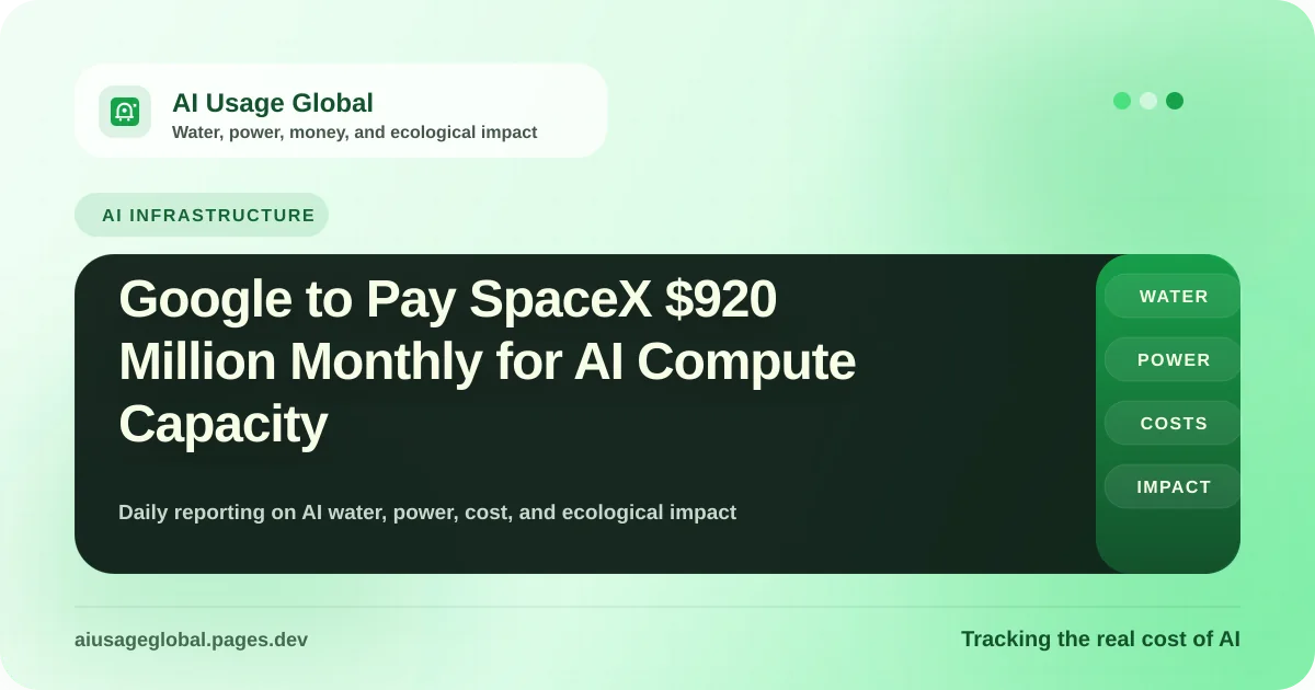 Digital representation of a massive AI compute cluster and corporate logos of Google and SpaceX