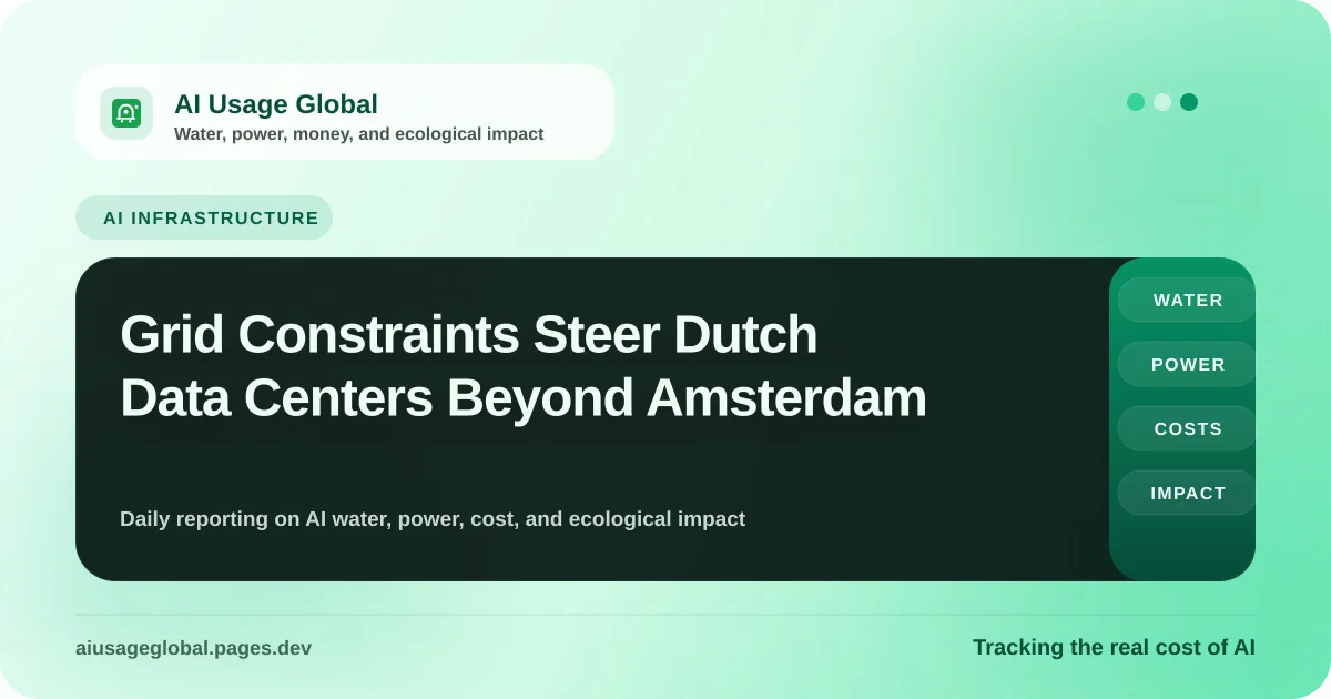 Digital representation of electrical power grid infrastructure and data centers in the Netherlands