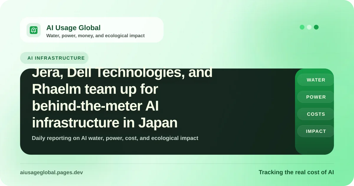 Chiba Thermal Power Station in Japan and behind-the-meter AI data center infrastructure