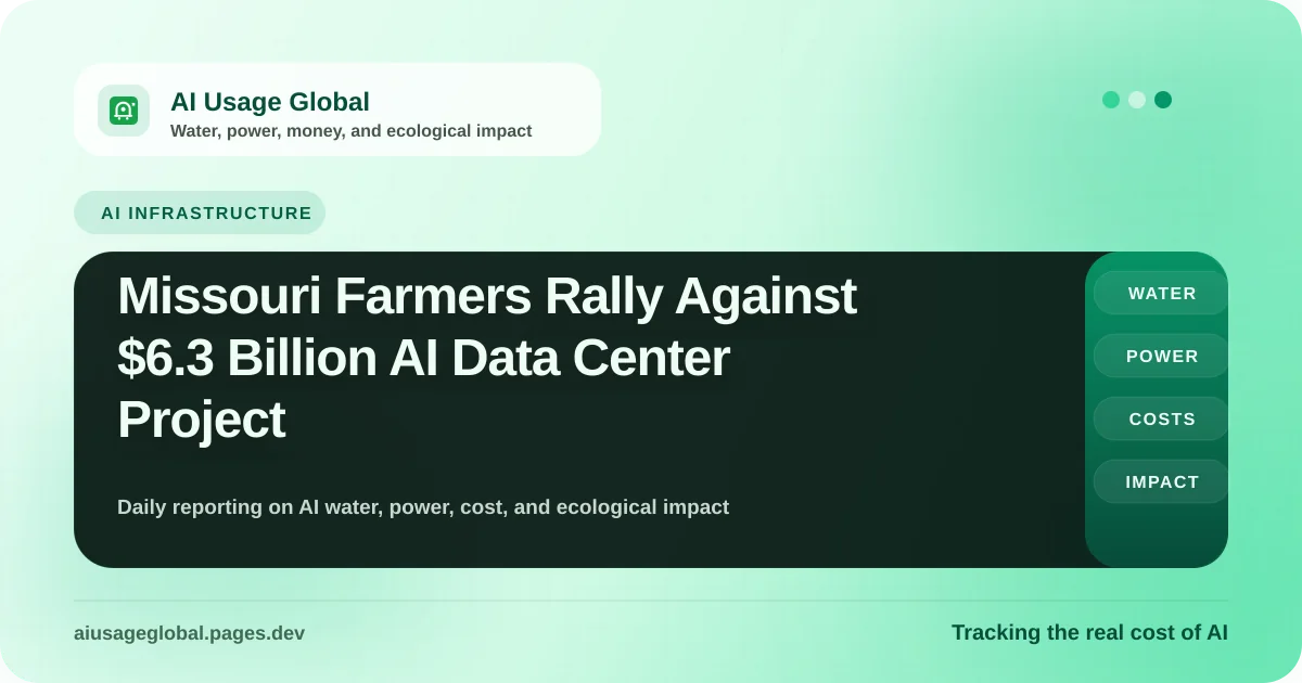 Missouri landscape and community opposition to AI data center construction
