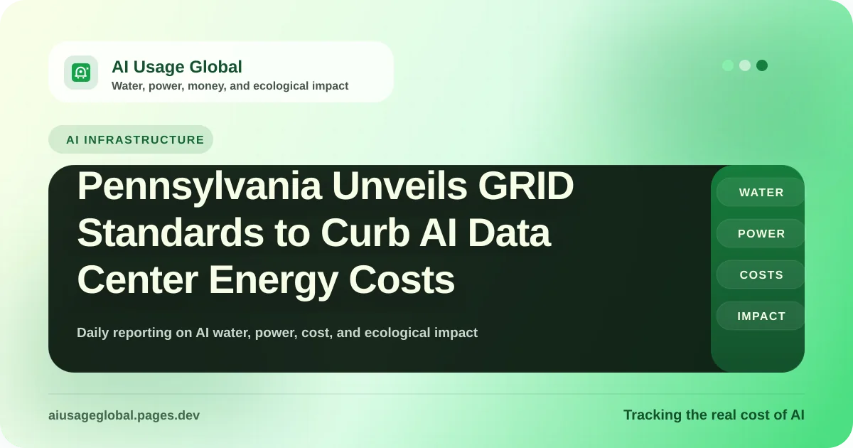 Digital representation of data center infrastructure and energy regulation in Pennsylvania