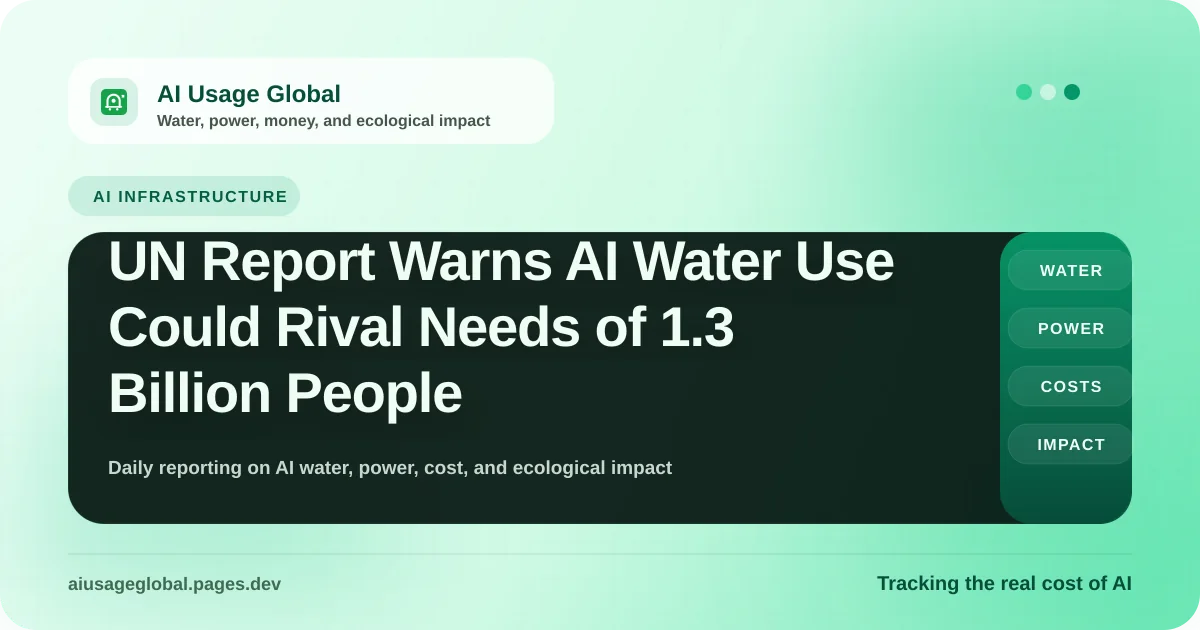 Digital representation of global AI infrastructure and its environmental resource footprint